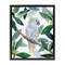Stupell Industries Tropical Cockatoo & Greenery Framed Floater Canvas Wall Art